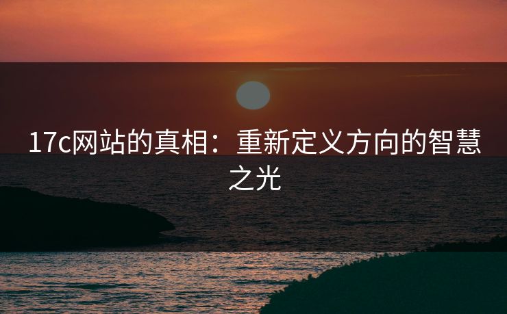 17c网站的真相：重新定义方向的智慧之光